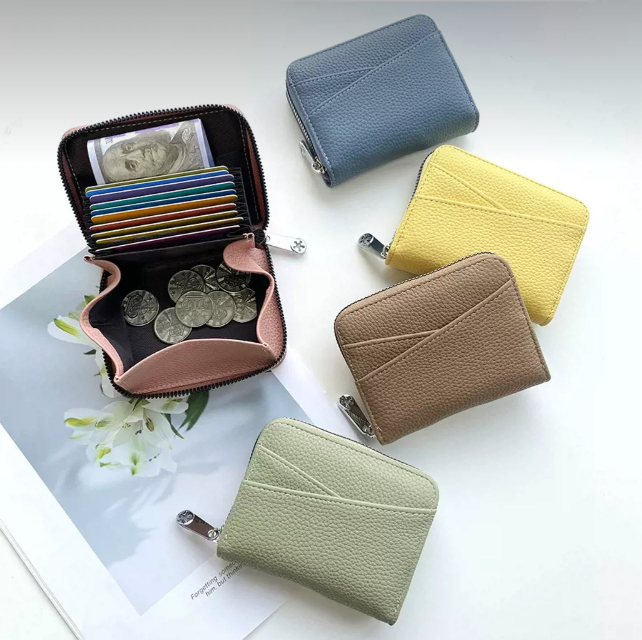 Monedero compacto con tarjetero