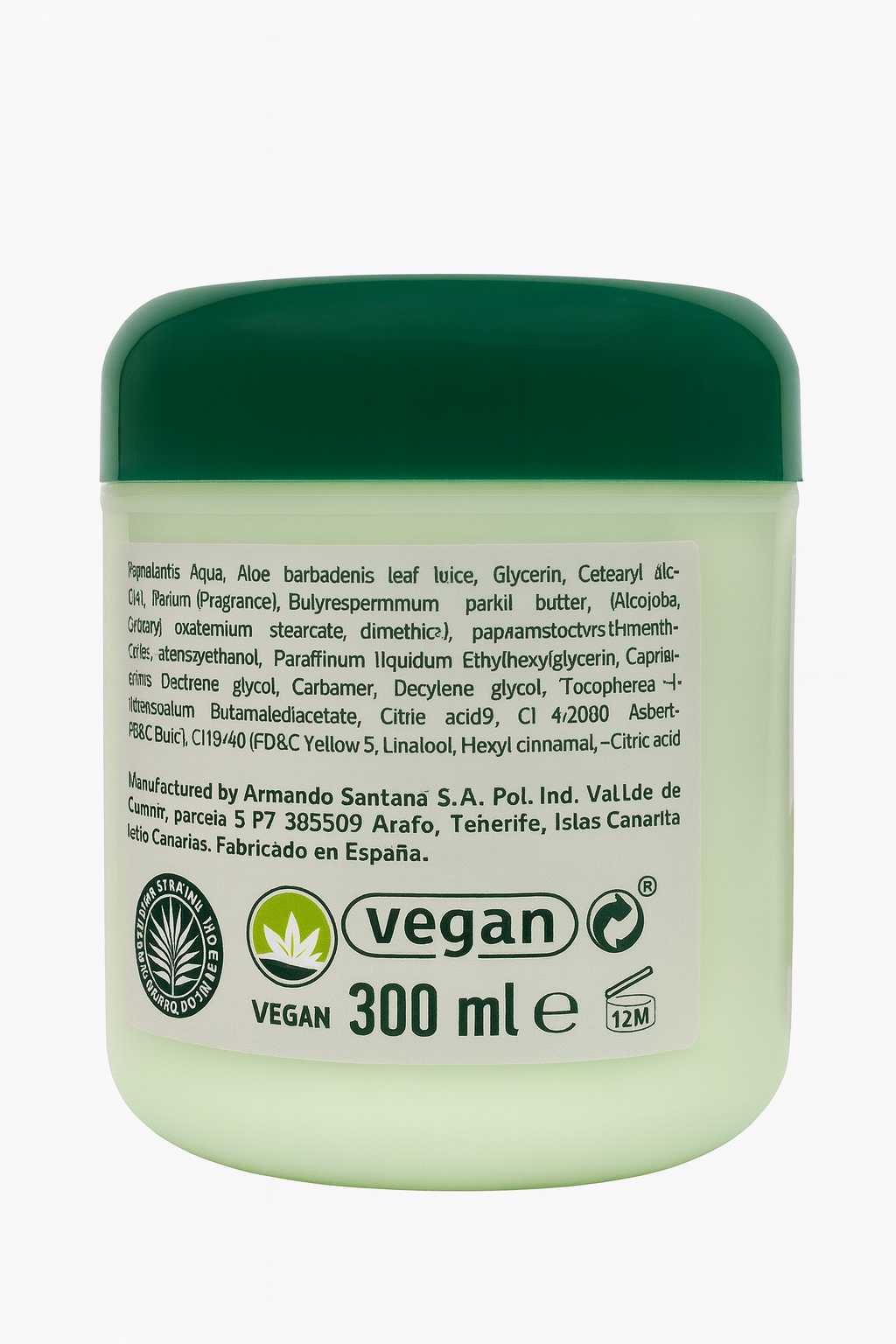 Crema de Aloe Vera 300ml – Hidratante para Cara y Cuerpo | Cultivo Ecológico de Canarias