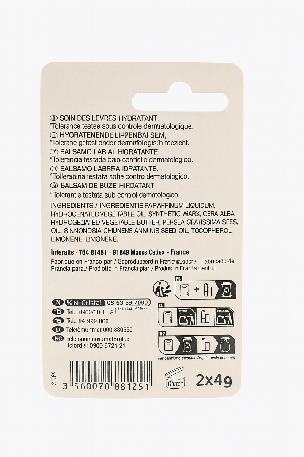 Bálsamo Labial Hidratante Soft – Pack 2x4g | Hidratación y Protección